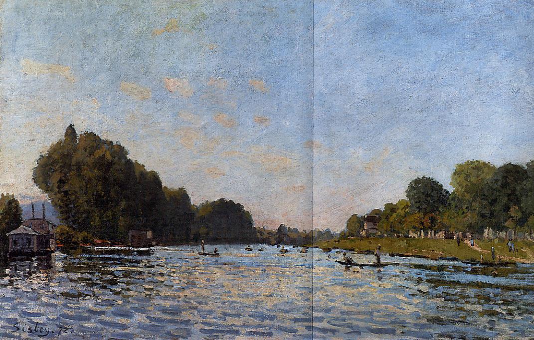 The Seine at Bougival  1872 | Alfred Sisley | Oil Painting