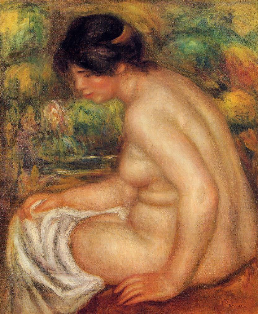 Seated Nude in Profile (aka Gabrielle) 1913 | Pierre Auguste Renoir | Oil Painting