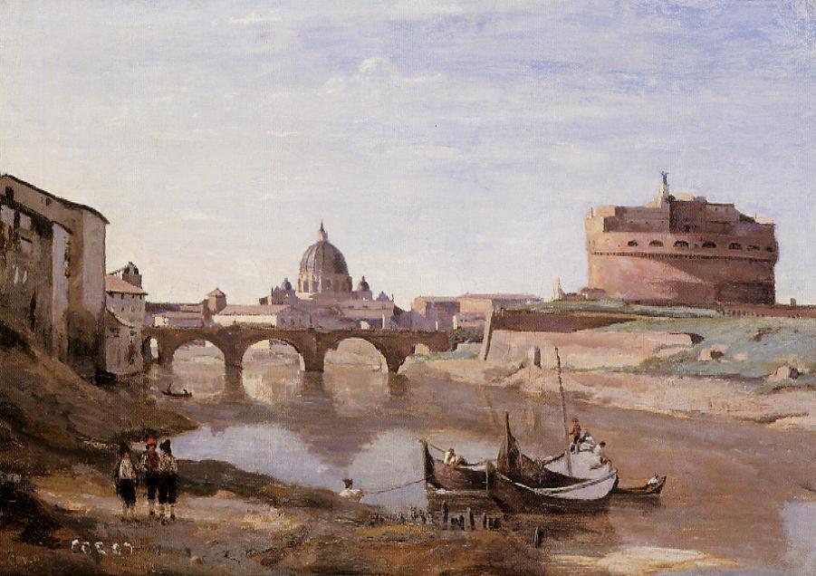 Rome Castle Sant'Angelo 1826-1827 | Jean Baptiste Corot | Oil Painting