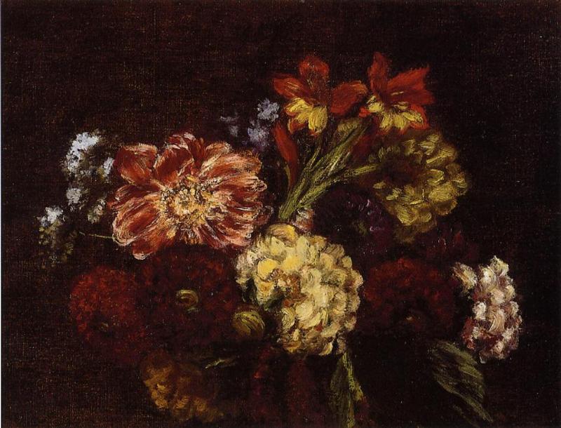 Flowers Dahlias and Gladiolas 1879 | Henri Fantin Latour | Oil Painting