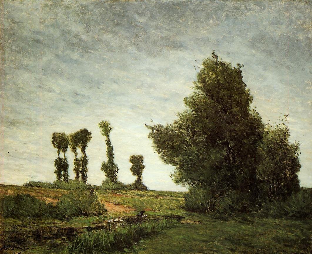 Landscape with Poplars 1875 | Paul Gauguin | oil painting