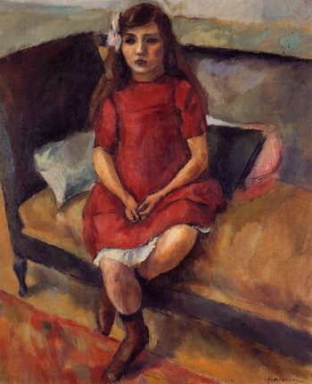 Young Girl in Red 1911-1912 | Jules Pascin | oil painting