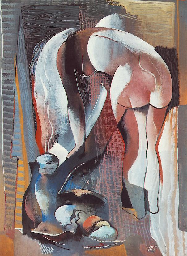 Bending Nude from Behind 1934 | Bela Kadar | oil painting