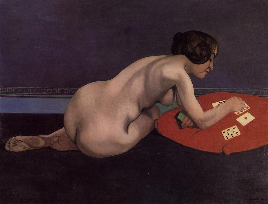 Solitaire (aka Nude Playing Cards) 1912 | Felix Vallotton | oil painting