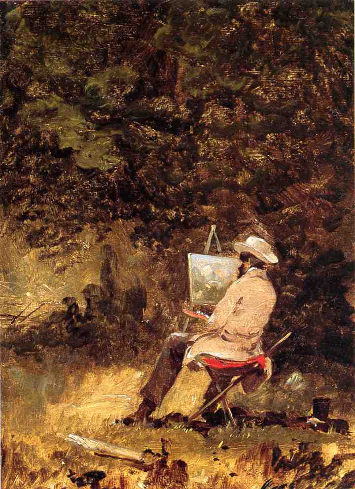 Self Portrait (aka The Artist Sketching) Date unknown | William Sidney Mount | oil painting