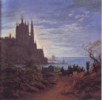 Medieval Town On A River | Karl Friedrich Schinkel | oil painting