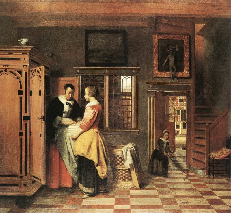 At the Linen Closet 1665 | Pieter De Hooch | oil painting