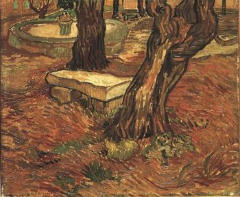 Stone Bench in the Garden of Saint-Paul Hospital | Vincent Van Gogh | oil painting