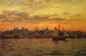 Boston Harbor at Sunset | William Partridge Burpee | oil painting