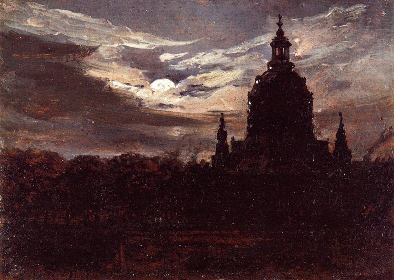 The Frankenkirche Dresden | Johan Christian Dahl | oil painting