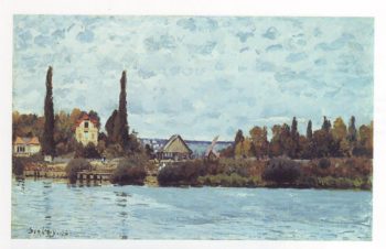 The seine at bougival | Alfred Sisley | oil painting