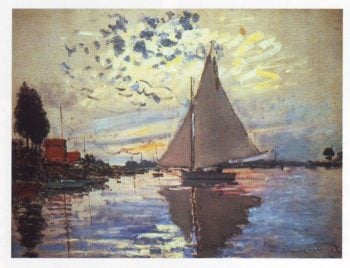 Saiboat at petit gennevilliers | Claude Monet | oil painting