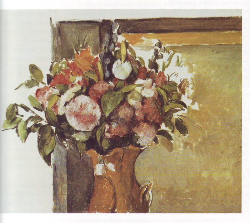 Flowers in a red vase | Paul Cezanne | oil painting