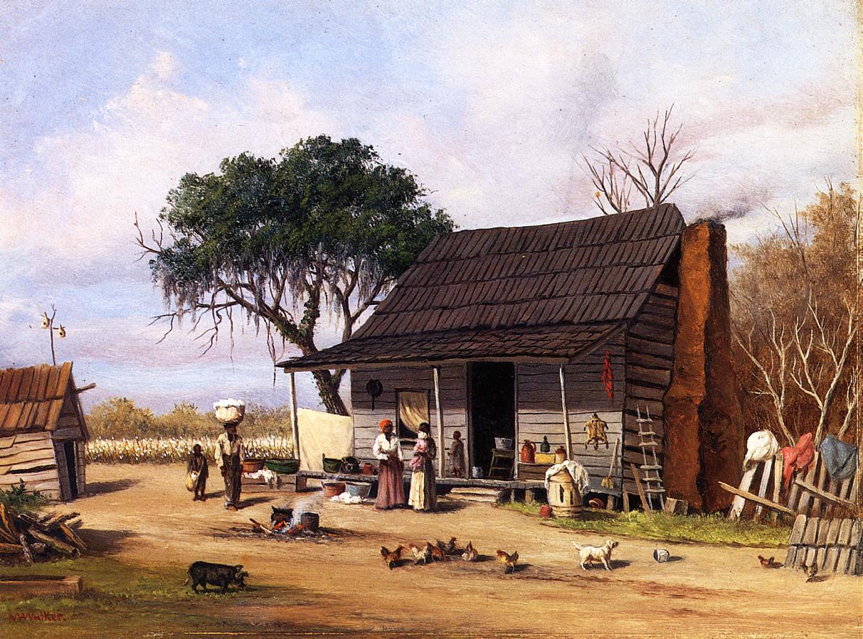 Cabin Scene Painting | William Aiken Walker Oil Paintings