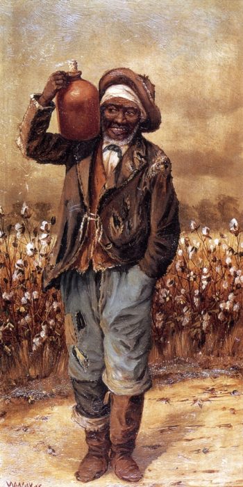 Negro Man with Jug on Shoulder | William Aiken Walker | oil painting