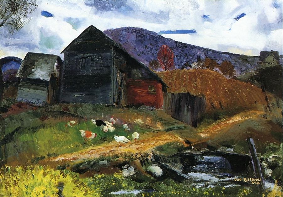 Old Barn In Shady Valley Painting George Wesley Bellows Oil