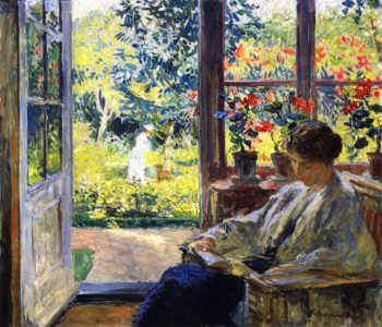 Woman Reading by a Window | Gari Melchers | oil painting