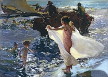 Bathing Time | Joaquin Sorolla y Bastida | oil painting