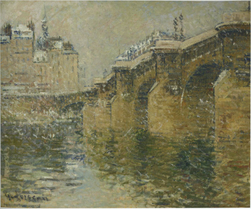 Pont Neuf in Snow | Gustave Loiseau | oil painting