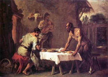 Satyr and a Farmer | Sebastiano Ricci | oil painting