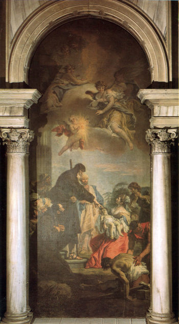 St Francis of Paola Revives a Dead Child | Sebastiano Ricci | oil painting