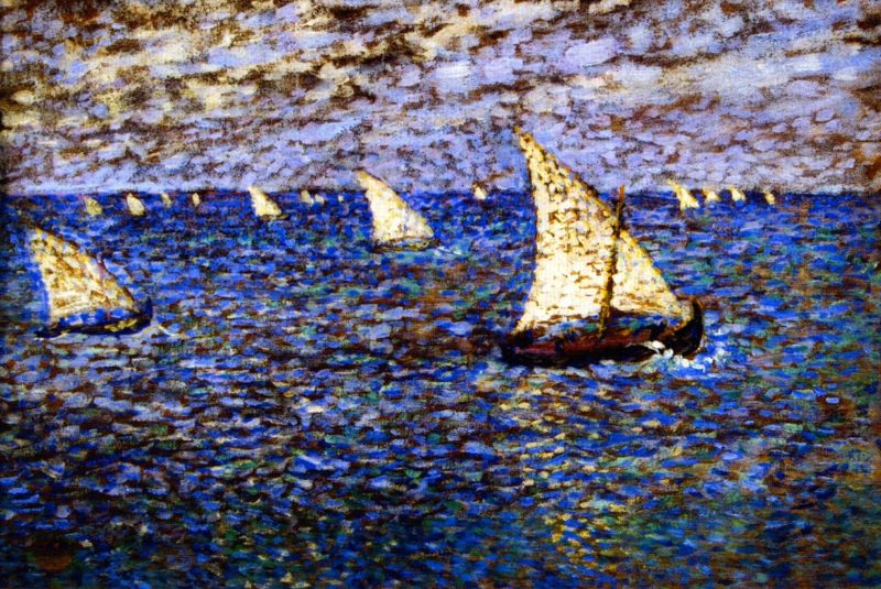 Sete Fishing Boats | Theo van Rysselberghe | oil painting