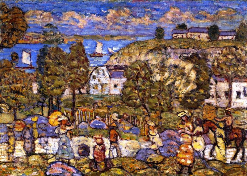 Landscape near Hahant | Maurice Prendergast | oil painting