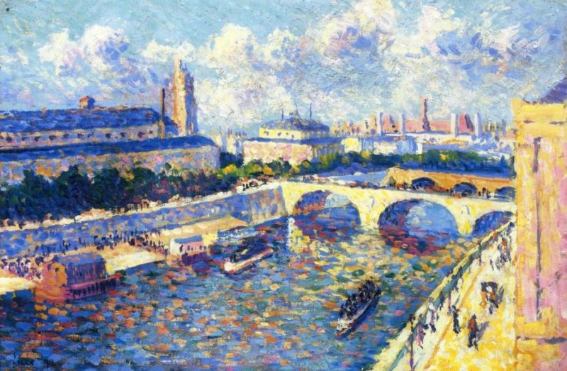 Paris the Seine and the Quai de la Megisserie viewed from the Quai de Horloge | Maximilien Luce | oil painting