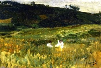 Landscape with Figures Asturias | Joaquin Sorolla y Bastida | oil painting