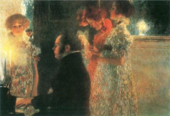 Schubert at the Piano II | Gustav Klimt | oil painting