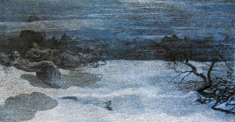 Il castigo delle lussuriose | Giovanni Segantini | oil painting