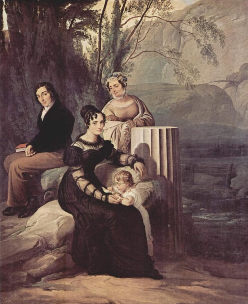 Portrait of Family Stampa di Soncino | Francesco Paolo Hayez | oil painting