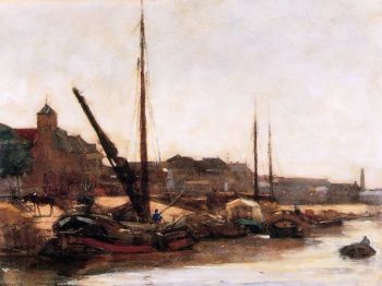 Harbour Scheveningen | Floris Arntzenius | oil painting