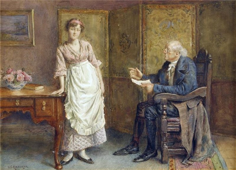 A domestic reprimand | George Goodwin Kilburne | oil painting