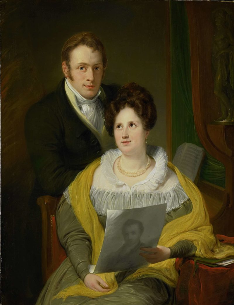 Portrait of a lady and a gentleman. 1829 | Jan Willem Pieneman | oil painting