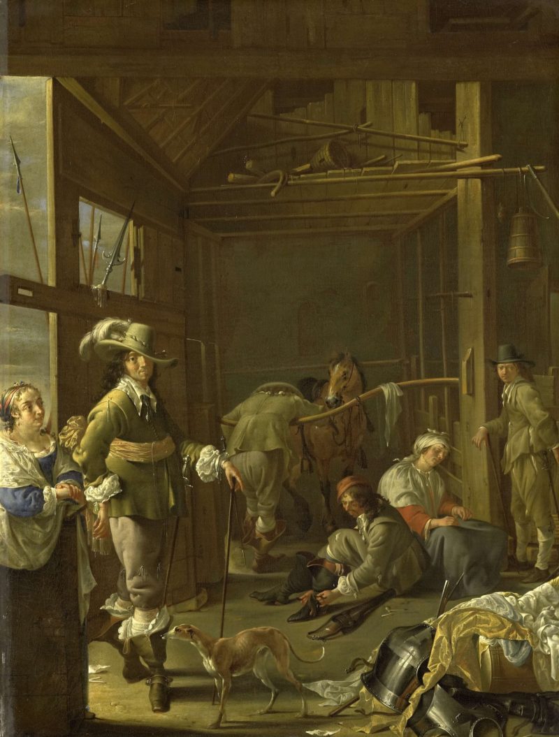 Get executives in a horse stable. ca. 1655 | Jacob Duck | oil painting