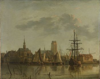 View of Dordrecht at sunset. 1700 - 1799 | Aelbert Cuyp | oil painting