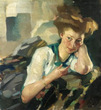 Portrait of a Young Woman | Leo Putz | oil painting