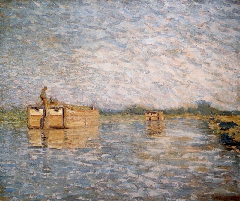 Morning on the Canal | William Langson Lathrop | oil painting