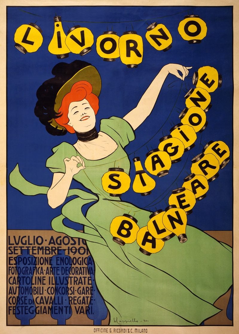 Livorno Stagione Balneare | Leonetto Cappiello | oil painting