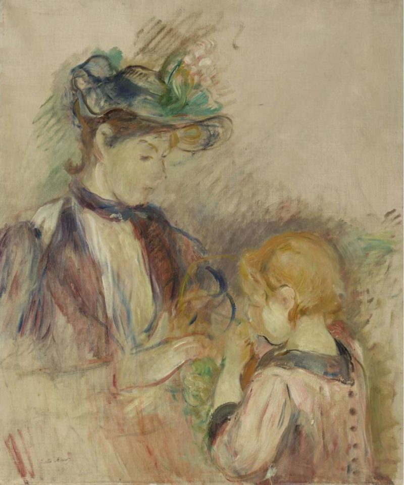 Young Woman and Child Avenue du Bois 1884 | Berthe Morisot | oil painting