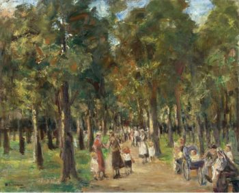 Strollers in Tiergarten 1925 | Max Liebermann | oil painting