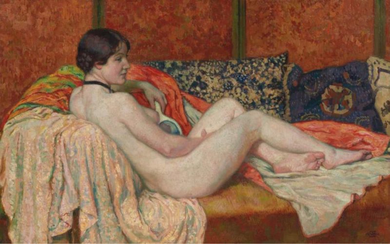 Resting Nude 1914 | Theo van Rysselberghe | oil painting