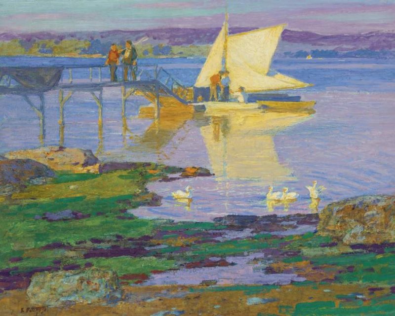 Boat at Dock | Edward Henry Potthast | oil painting