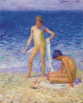 Boys on the Beach Belle Ile | John Peter Russell | oil painting