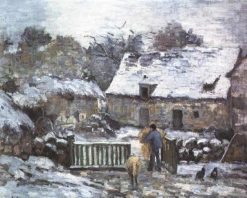 Farm at Montfoucault 2 1874 | Camille Pissarro | oil painting