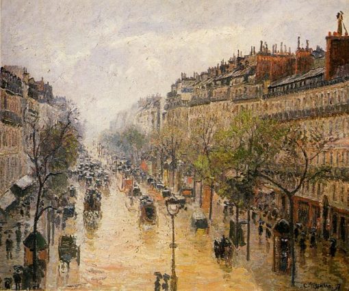 Boulevard Montmartre Spring Rain 1897 | Camille Pissarro | oil painting