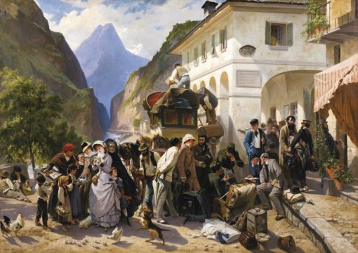 La Douane Italienne au Simplon | Pierre Francois Eugène Giraud | Oil Painting