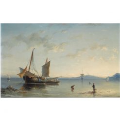 Fishermen in the Bay of Naples | Nicolaas Riegen | Oil Painting