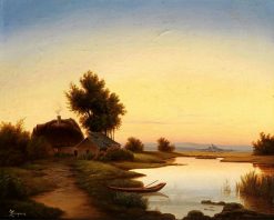 Evening Landscape | Anton Zwengauer | Oil Painting